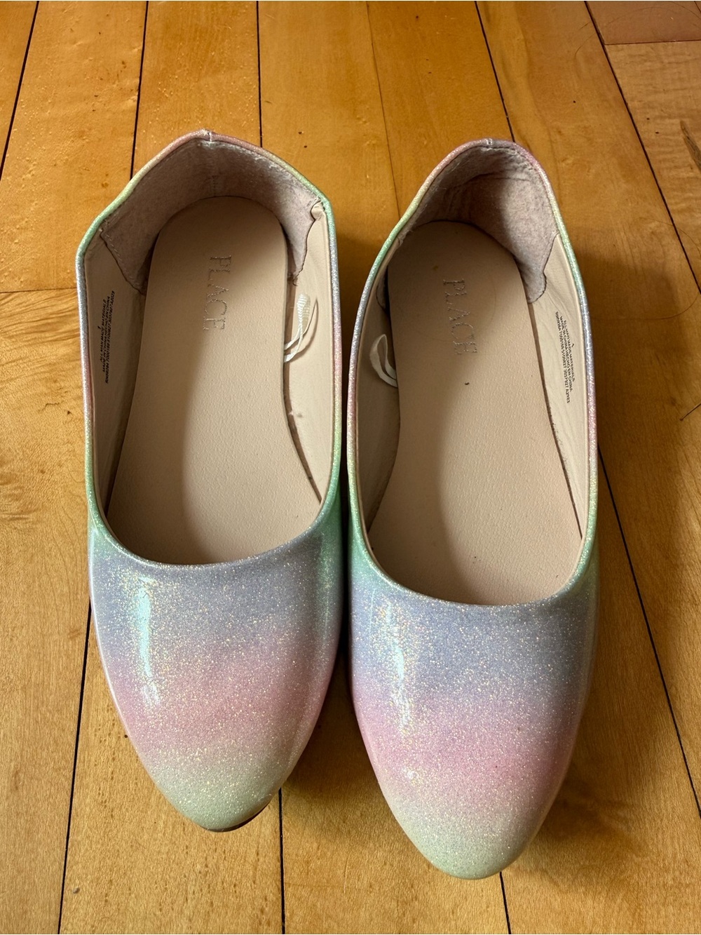 Children’s Place Glitter Gradient Ballet Flats - Pastel Multi